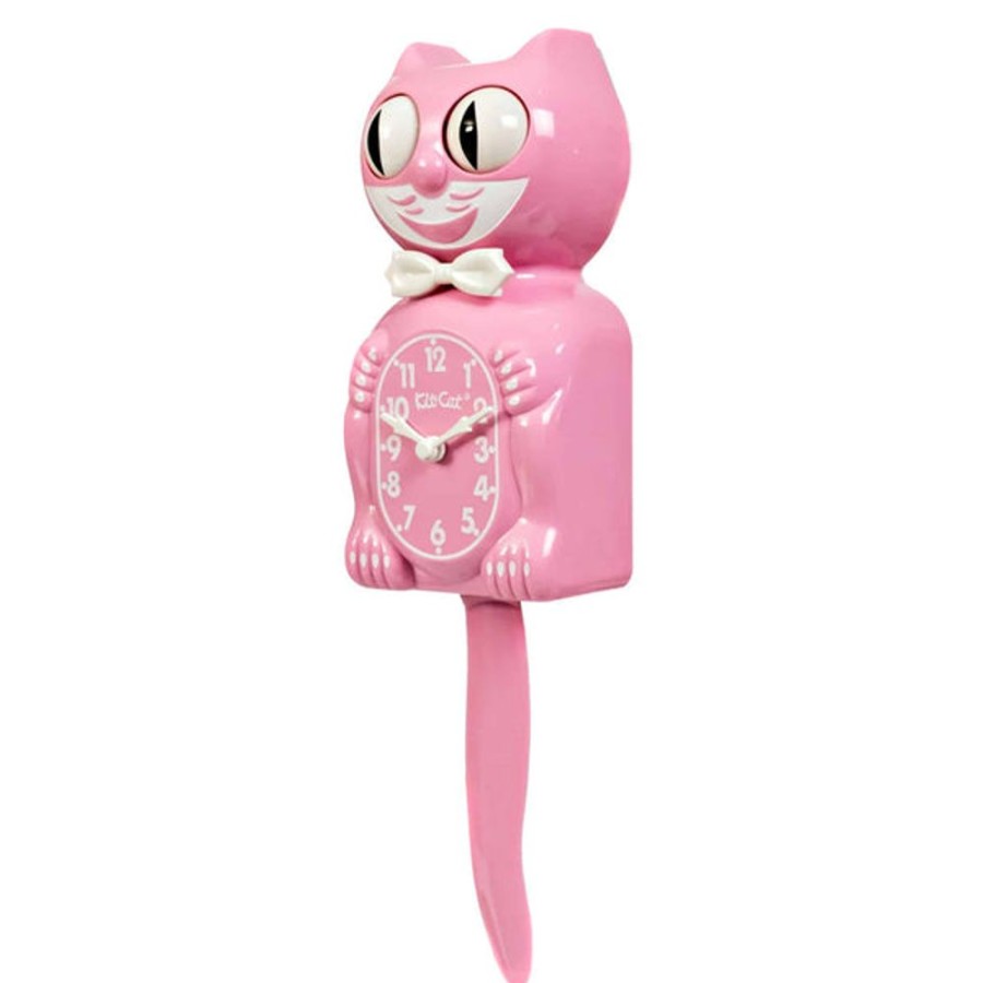 Home Decor Kit Cat Klock | Pink Satin Kit-Cat Klock