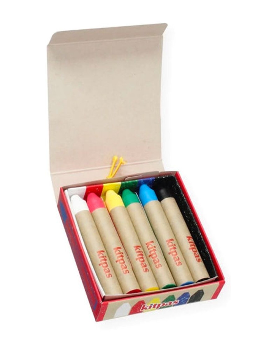 Kids & Babies Kitpas | Kitpas Medium Stick Rice Wax Crayons - 6 Colours